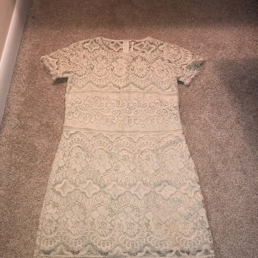 Free People Lace Short Sleeve Dress